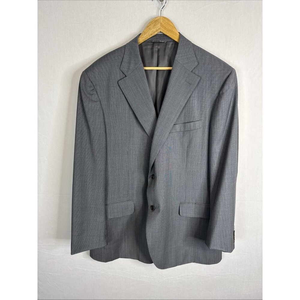 Canali Gray Wool Silk Blazer‎ Men 46R Made Italy Henry Singer